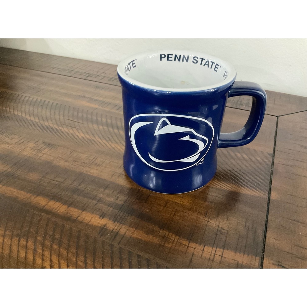 Penn State Nittany Lions Coffee Mug Navy Blue White Ceramic PSU Logo Cup